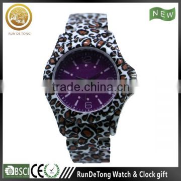 Ladies animal series plastic watchjapan movt quartz watch stainless steel back