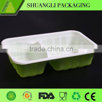 High Quality Biodegradable Black Plastic Container for Takeaway Food 500ml