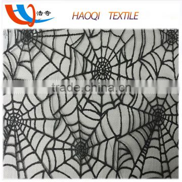 cobweb pattern print mesh 100% polyester fabric