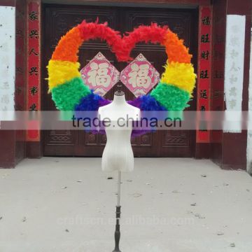 natural dyed feathers angel wing decoration without fading