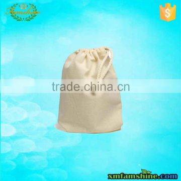natural small cotton drawstring bags