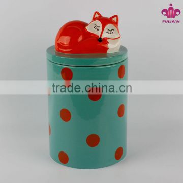 Factory directly ceramic candy jar with lid