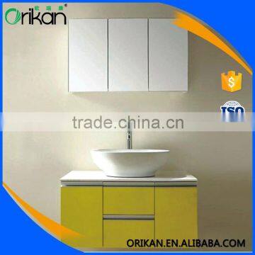Professional solid wood bathroom cabinet ready made bathroom cabinet with CE certificate