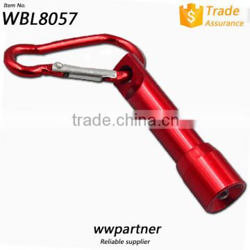 Small Metal Led Flashlight with Carabiner for Sale