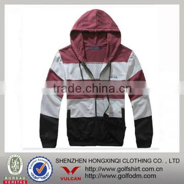 Wide stripping splicing pullover hoody