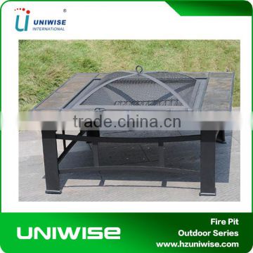 33 inch Outdoor Square Metal Fire pit Table