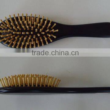 wooden cleaning wet hair brush