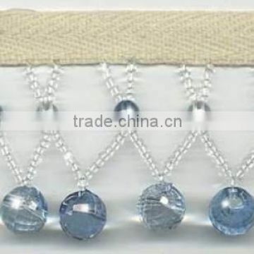 Shining Beaded Drop Tassel Fringe , lace for curtain decor