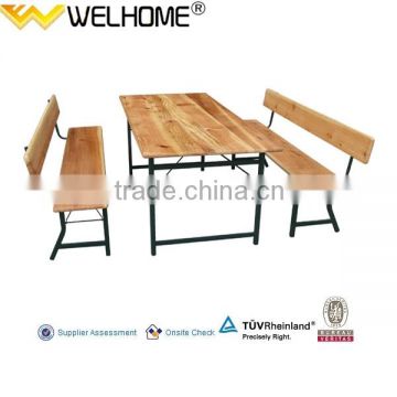 Beer table sets with backrest