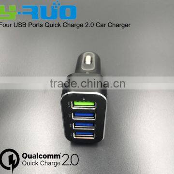 [Qualcomm Certified] Quick Charge QC 2.0 Four Ports Car Charger for Smartphone