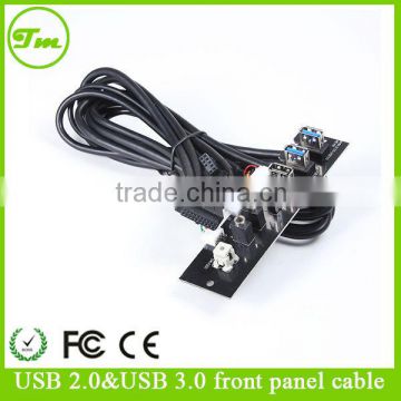 USB3.0 cable elbow+usb 2.0 female+audio cable+PCB13133 front panel cable