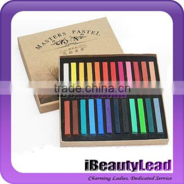 Temporary non-toxic hair pastel chalk with 24 colors