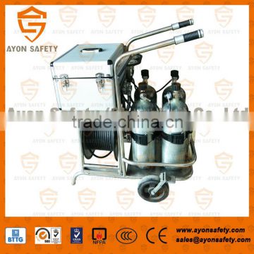 Positive Pressure Trolley Long Tube Breathing Apparatus Cart for Heating system - Ayonsafety