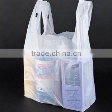 Printed HDPE T-shirt Bag with good quality and competitive price for shopping