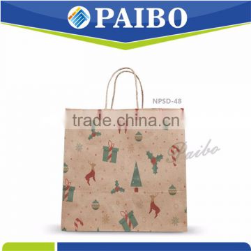 NPSD-48 New Christmas Paper Handbag with handle Professional manufacturer for xmas day New Design