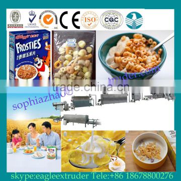 DP85 global applicable breakfast and full automatic cereals/ corn flakes extruder/manufacturing line in china