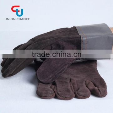industrial leather safety glove for welding reinforced rugged wear work gloves