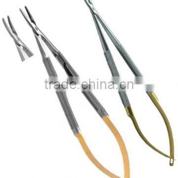 Castroviejo Needle Holder T.C, 14.5, 15 cm Eye Microsurgery Instruments