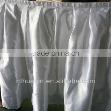 white satin table skirts banquet box pleat table skirts table skirt for weddings