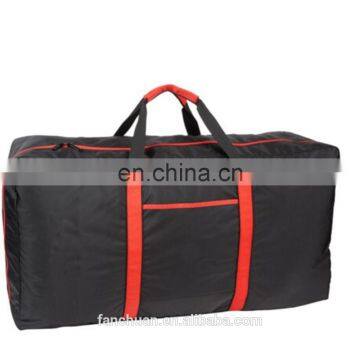 Large Capacity Black Nylon Travel Tote Bag