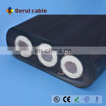 Submersible deep well pump cable 3 cores logging cable flat submersible pump cable