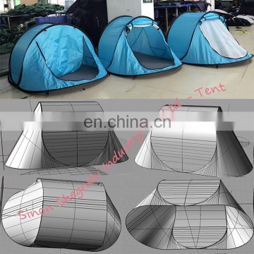 Waterproof Single Layers 2 Person Pop Up Tent