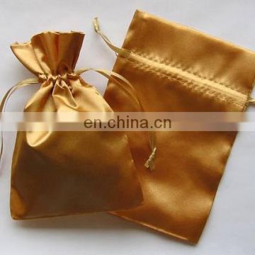 Factory price Satin Gift Bags Gold Favor Bags with Drawstring for Packaging