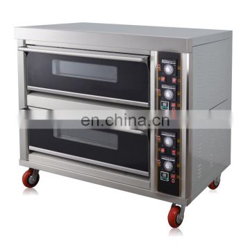 Multifunctional  Commercial Pizza Baking Oven Large Twin Deck Three Phase Electric 13.2kW