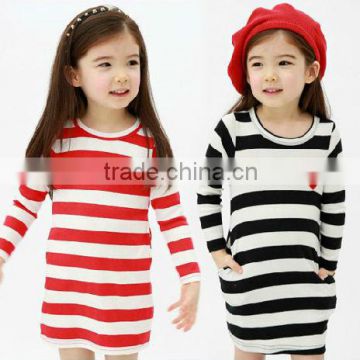 China supplier manufacturer STRIPE birthday dress for baby girl wholesale dress