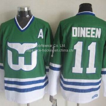 Hartford Whalers #11 Dineen Throwback Green Jersey