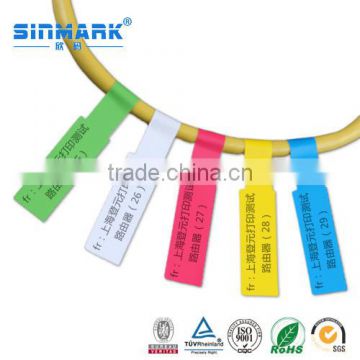 SINMARK adhesive plastic cable marking tags cable label