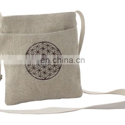 100% Cotton Canvas custom size private label Buddha Inspired jute bag