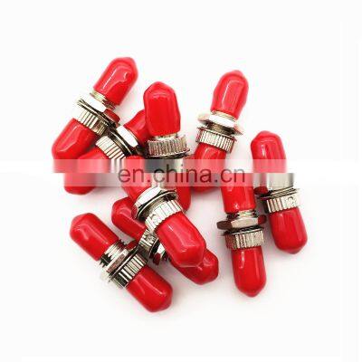 Fiber optic equipment ftth ST iron product red and black Hybrid Adapter Fiber Coupler Plastic Fiber Switch Adapter  Attenuator