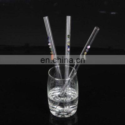 Eco Friendly Washable Straight Drinking Sustainable Decorative Glass Crystal Reusable Straw