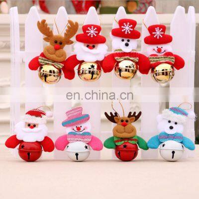 Christmas Gifts Christmas Scene Decoration Ornament Embellished Christmas Tree Pendant Snowman Santa Claus Doll Hug Bell Gifts