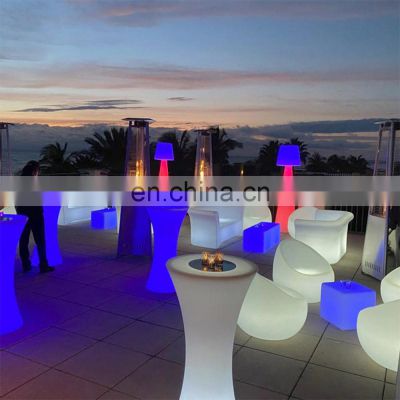 glow Cool bar furniture nightclub KTV night club led cube table wholesale hookah lounge furniture lighting bar tables chairs