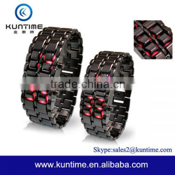 Lava Metal Bracelet Lighted Iron Samurai LED Watch