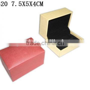 custom Fashion Jewelry Packaging Plastic Cufflink Gift Box PU Leather By China Factory T620