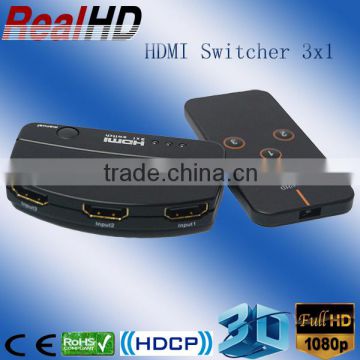 2016 New Year Prtomotion V1.3 Switcher 3X1 Mini HDMI Switcher With IR