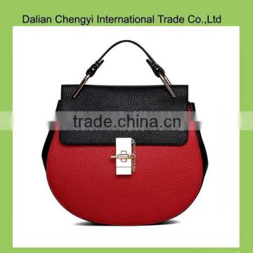 Wholesale two usage piggy design ladiess pu tote bag with chain strap