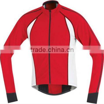 Red Long Sleeve Cycle Jersey, Long Sleeve Cycling Jersey For Men, Red Cycling Jersey