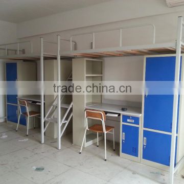 Ningbo CE dormitory bunk double bed with drawers and storage