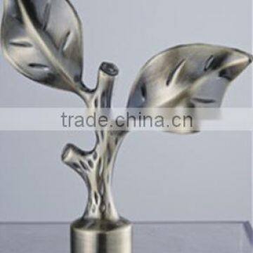 Peach leaf style curtain rod finials