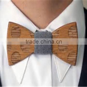 Polka dot carved wooden bowties