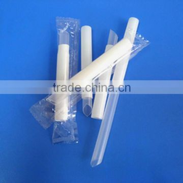 white color plastic telescopic drinking straight straw