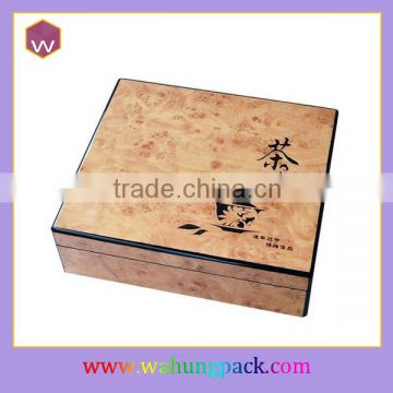 Newest!!! High Glossy Antique Wood Tea Packaging Box For Gift