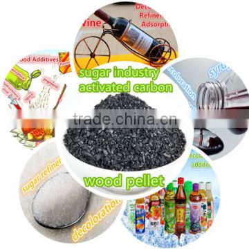 Food&drink decoloring wood granular activated carbon