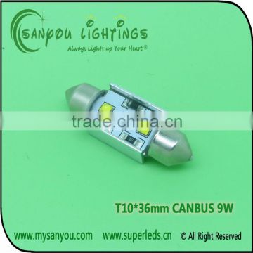 Led lights in car Canbus T10*36 9W festoon led lamp led bulbs car
