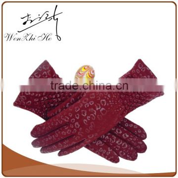Red Color Softtextile Elastic Fabric Gloves For Work