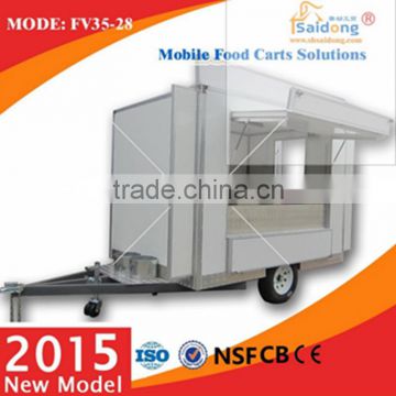 FV-55 New model mobile food cart Shanghai Fibreglass Food Van,Breakfast Mobile cart